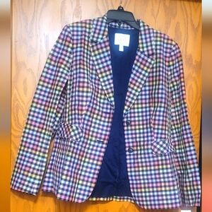 Multicolor Checkered Women's Blazer size 12